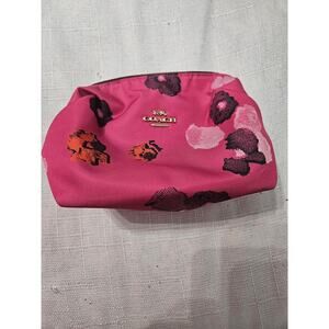 Coach Sateen Cosmetic Bag Pink Floral